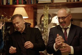 M jak miłość, zabawa sylwestrowa. Werner (Jacek Kopczyński), Andrzej Budzyński (Krystian Wieczorek)