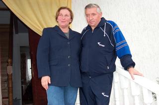 Andrzej Lepper z żoną