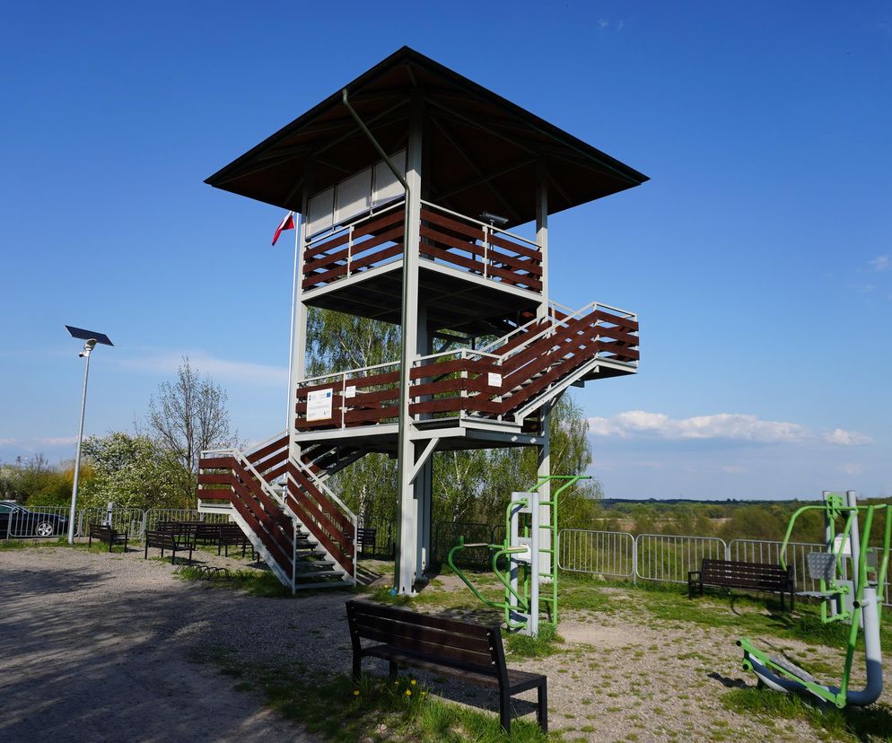 Krajobraz z wieży widokowej w Łysakowie niedaleko Lublina