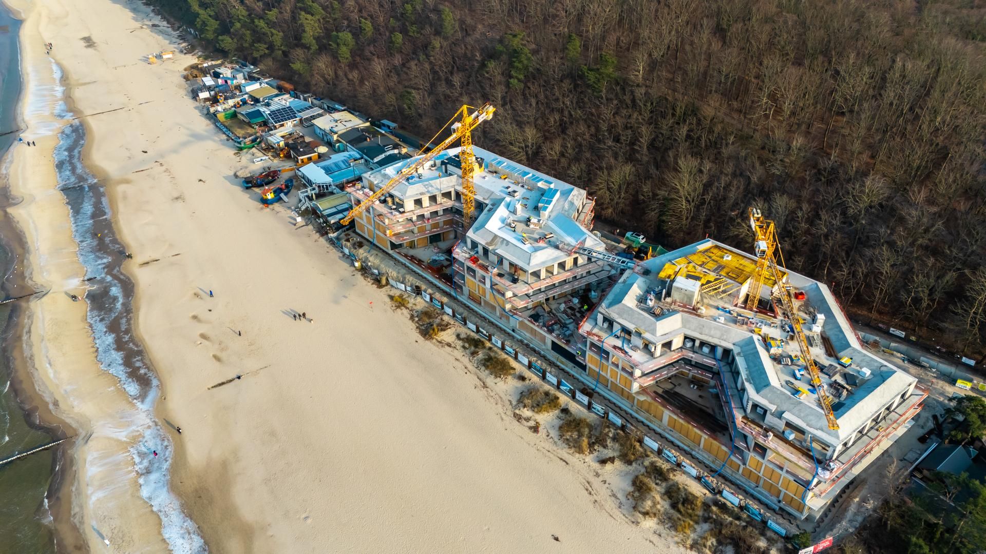 The Sea Resort w Międzyzdrojach podczas budowy