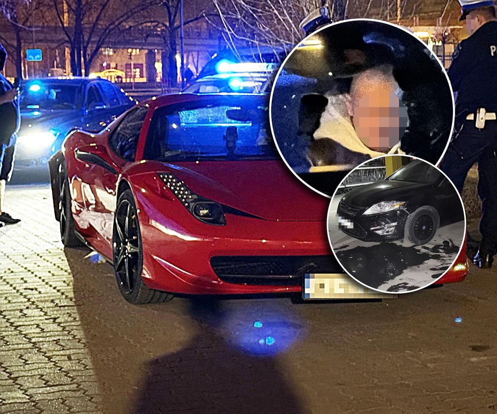 Znany TikToker driftował czerwonym Ferrari. Rozbił auto i uciekł