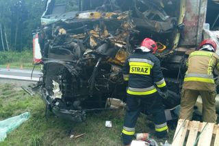 Wypadek na DK6. Zderzyły się ciężarówki