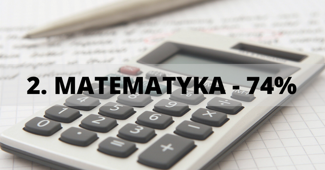 Miejsce 2: Matematyka - 74%
