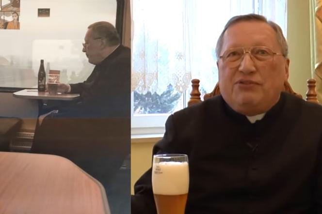 Pasażer przyłapał ks. Kneblewskiego na piciu piwa w pociągu i zgłosił to do kurii. Bydgoski duchowny odpowiedział na zarzuty! [WIDEO]