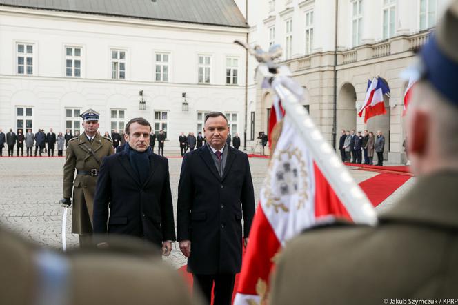 Spotkanie Prezydenta Andrzeja Dudy z Prezydentem Emmanuelem Macronem