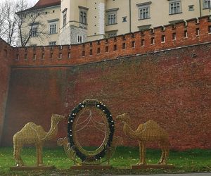 Wawel zimą od ulicy Grodzkiej