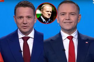 Debata. Trzaskowski zapytał Nawrockiego o ustawki. Od Tuska różni mnie, że on stał z metalowym szlauchem