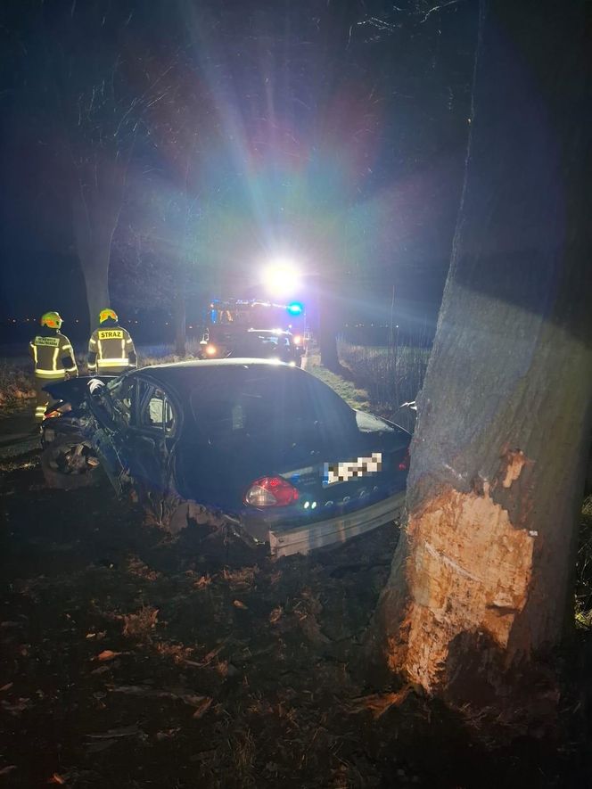 Kierujący dacią dachował w rowie. Wypadek na DK12 niedaleko Borku