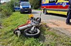 Groźny wypadek pod Nowym Sączem. Motocyklista zderzył się z osobówką