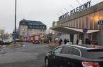 Alarm bombowy w Olsztynie - Dworzec Główny