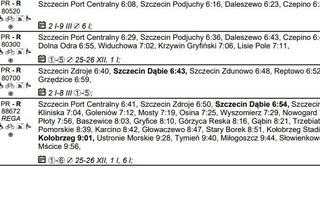 Rozkład Szczecin Główny 