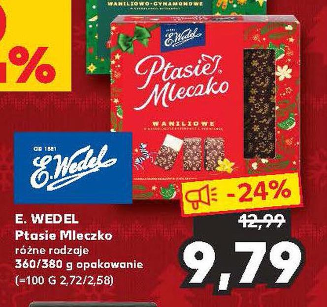 Wedlowskie ptasie mleczko - 9,79 zł/360/380 g 