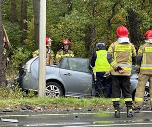 Piotrków Trybunalski. Śmiertelny wypadek kierującej saabem. Zginęła na oczach dzieci [ZDJĘCIA].