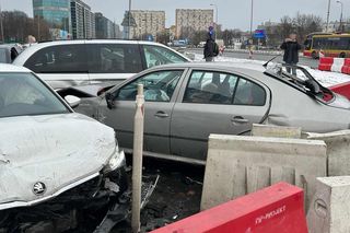 Karambol w Alejach Jerozolimskich (14.02.2025)