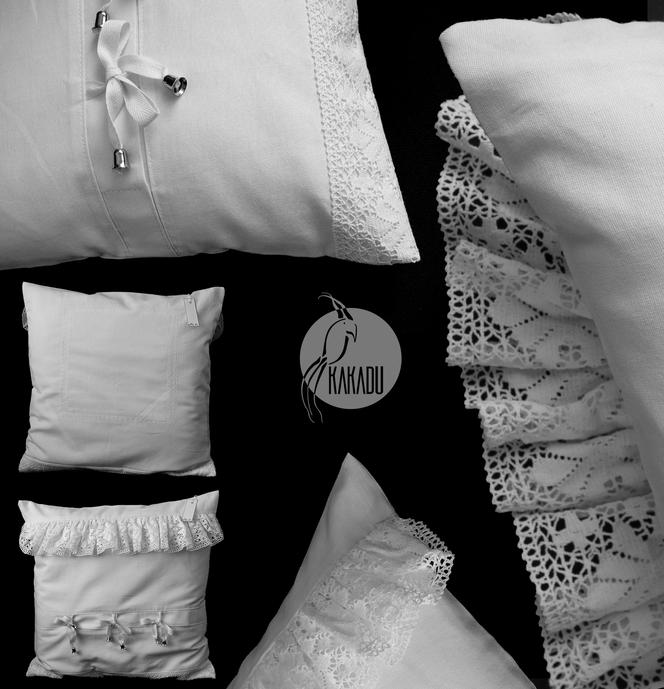 Białe poduszki dekoracyjne
