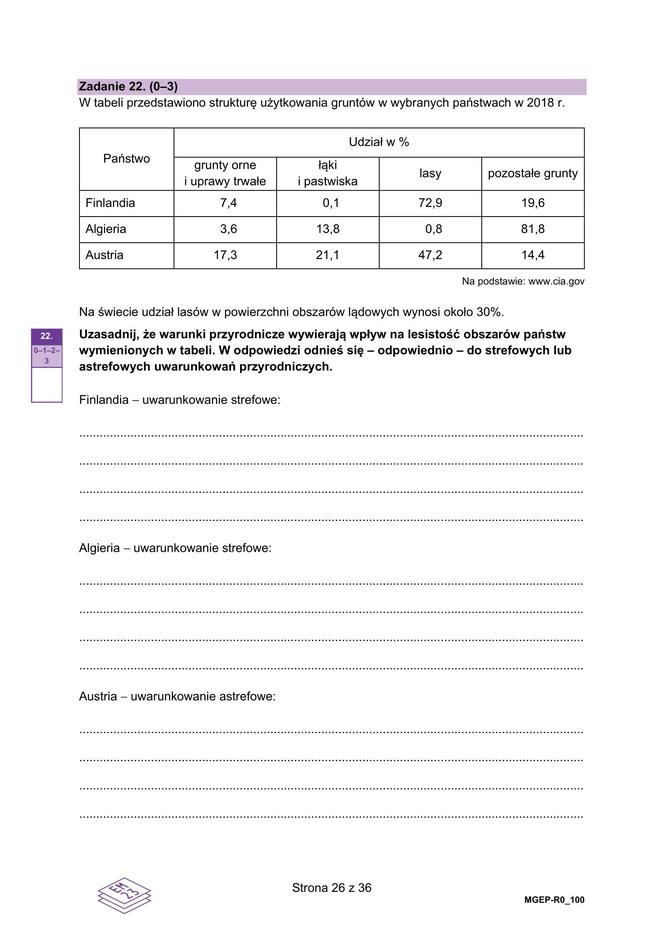 Matura 2024: geografia rozszerzona. ARKUSZ FORMUŁA 2023