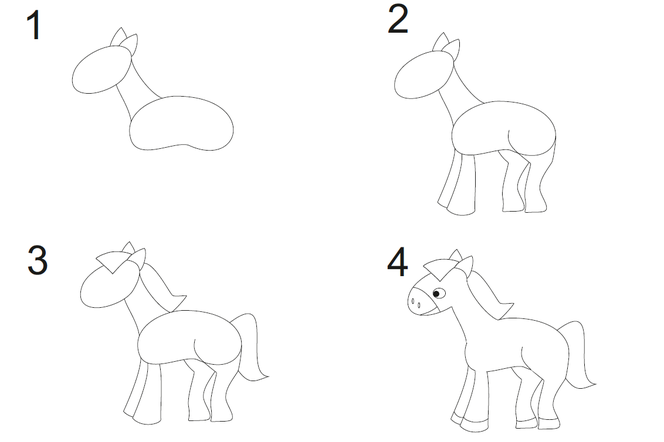 jak narysować konia - całość