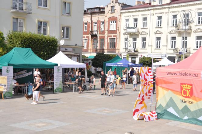 Rzemieślniczy Bazar w Kielcach. Były stoiska handlowe oraz atrakcje