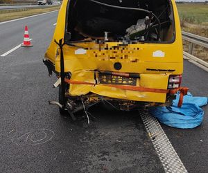 Zderzenie dwóch busów na S5 koło Wilkowic. Jedna osoba poszkodowana