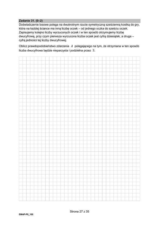 Matura poprawkowa 2025- FORMUŁA 2015