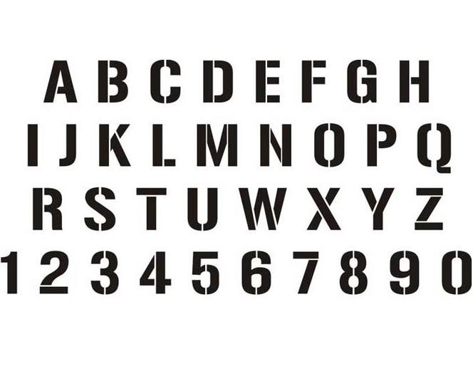 szablon malarski alfabet