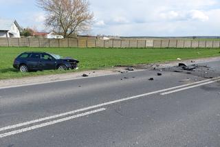 Zablokowana droga krajowa nr 9. TIR zderzył się z autem osobowym