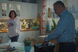 M jak miłość odc. 1843. Marysia (Małgorzata Pieńkowska), Artur Rogowski (Robert Moskwa)