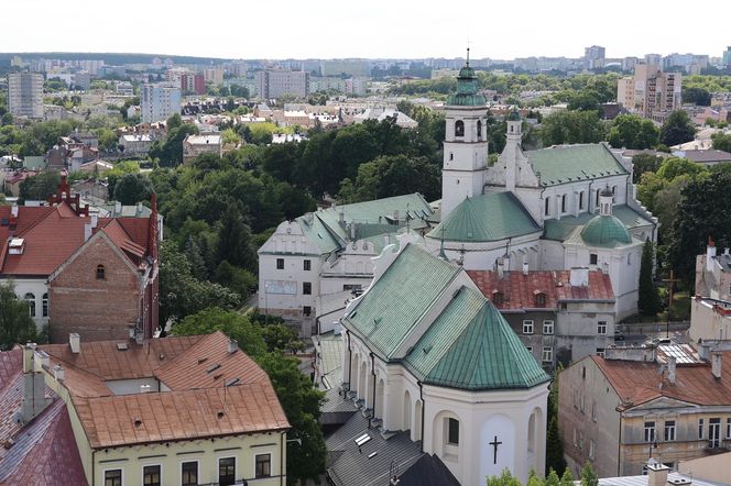 Panorama Lublina z najwyższego punktu widokowego w mieście - Wieży Trynitarskiej