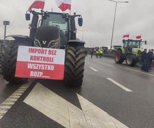 Protest rolników w Elblągu na S7