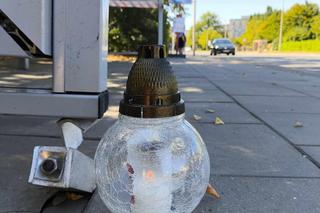 Wypadek na Woronicza. Na przystanku zapłonęły znicze