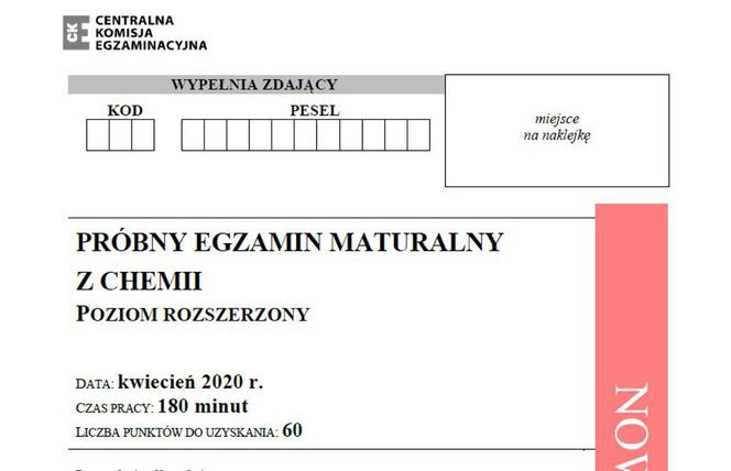 Matura próbna 2020 chemia