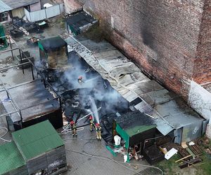 Pożar bazaru Różyckiego. To kolejny raz w ostatnich miesiącach