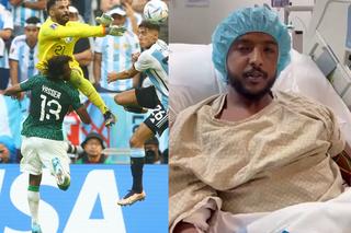 Nowe wiadomości w sprawie koszmarnego zderzenia. Poturbowany piłkarz Arabii Saudyjskiej przeszedł poważną operację, po raz pierwszy zabrał głos