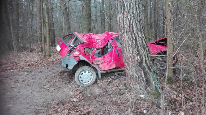 Tragiczny wypadek. Kierowca opla uderzył w drzewo. Zginął pasażer