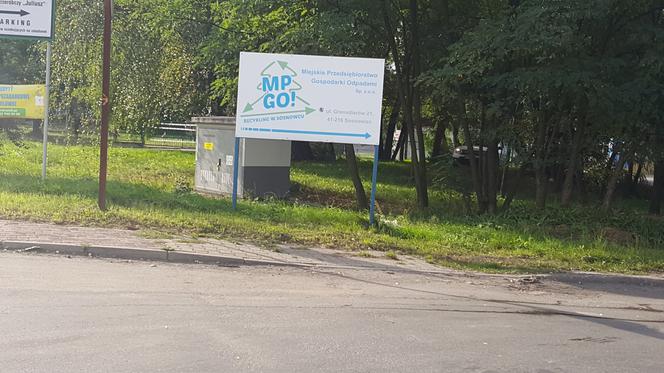 Blokada drogi przed wysypiskiem śmieci w Sosnowcu 