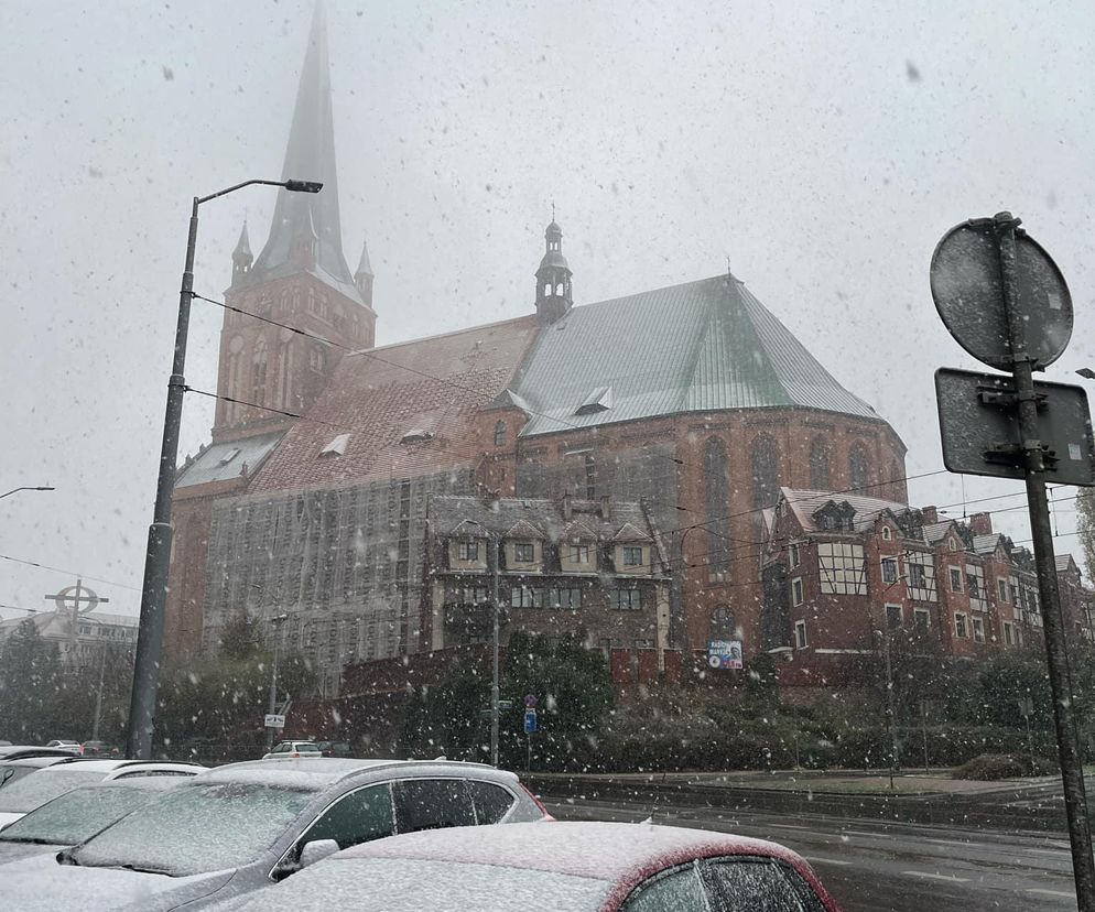 Spadł pierwszy śnieg w Szczecinie! W całym mieście było biało [ZDJĘCIA]