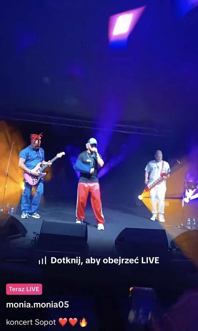 Skolim wystąpił na scenie po wypadku