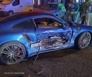 Białka Tatrzańska. Wypadek trzech aut. Zawinił kierowca porsche