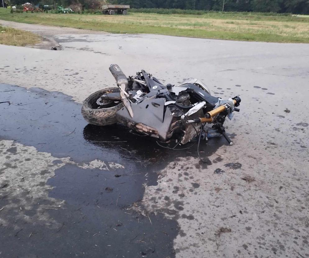 Lubelskie - poranny wypadek, śmierć motocyklisty