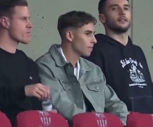 Marc-Andre ter Stegen, Fermin Lopez i Joan Garcia podzcas meczu FC Barcelona- PSG
