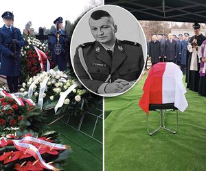 Pożegnanie tragicznie zmarłego policjanta. Ten szczegół na grobie mówi wiele