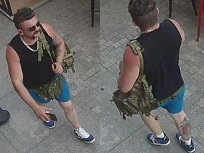 Mężczyzna z wojskowym plecakiem i tatuażami poszukiwany przez policję. Opublikowali zdjęcia