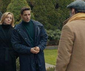 Barwy szczęścia, odcinek 3184. Wanda (Maja Barełkowska), Tomasz (Jakub Sokołowski), bezdomny (Grzegorz Falkowski)