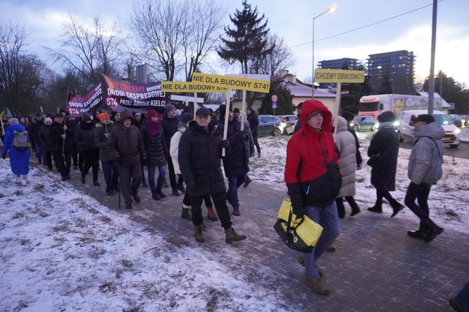 Protest kielczan przeciw budowie S74