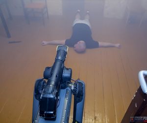 Robopies odwiedził i ćwiczył z warszawskimi policjantami