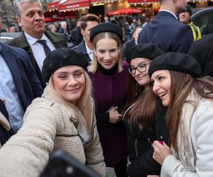 Marta Nawrocka w katedrze Notre Dame w Paryżu