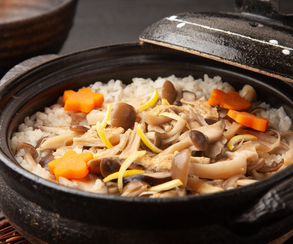 Ryż z grzybami shimeji