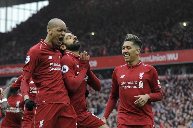 Fabinho, Mohamed Salah i Roberto Firmino