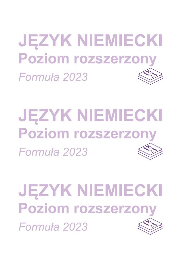 Matura 2025 niemiecki rozszerzony - arkusz CKE 13.05.2025 - Formuła 2023