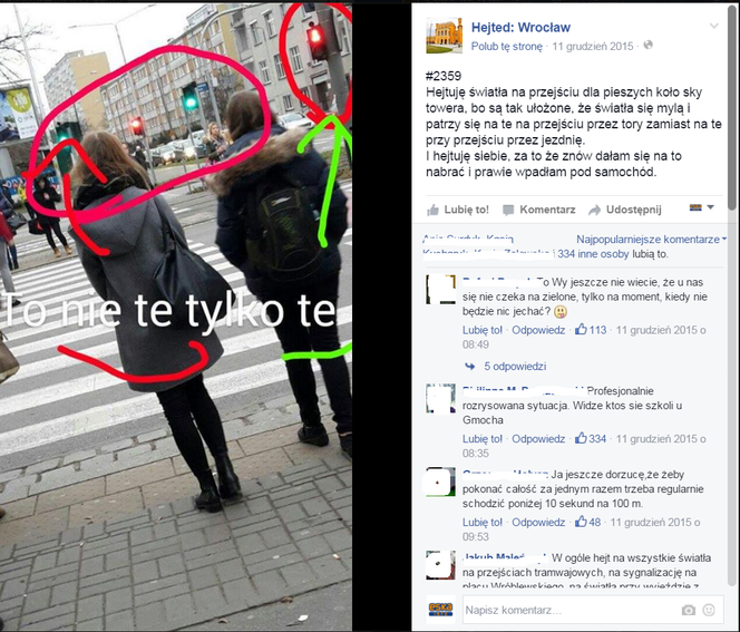 Wrocławianie hejtują światła na przejściach dla pieszych